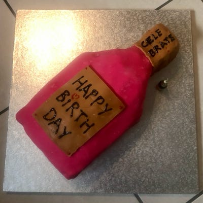 Handcrafted Cakes - Champagne Birthday Cake (2020)