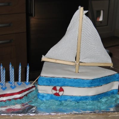 Handcrafted Cakes - Sail Boat Birthday Cake (2004)