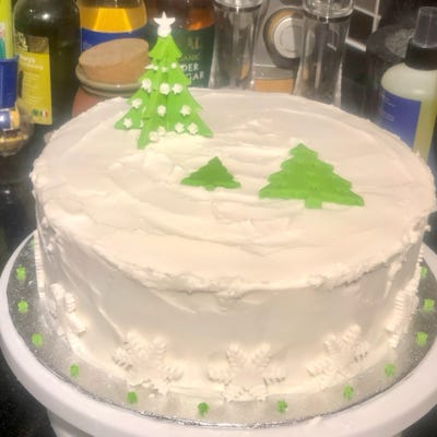 Handcrafted Cakes - Tree Flake Christmas Cake (large)(2020)