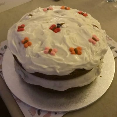 Handcrafted Cakes - Butterflies Courgette Birthday Cake (2018)