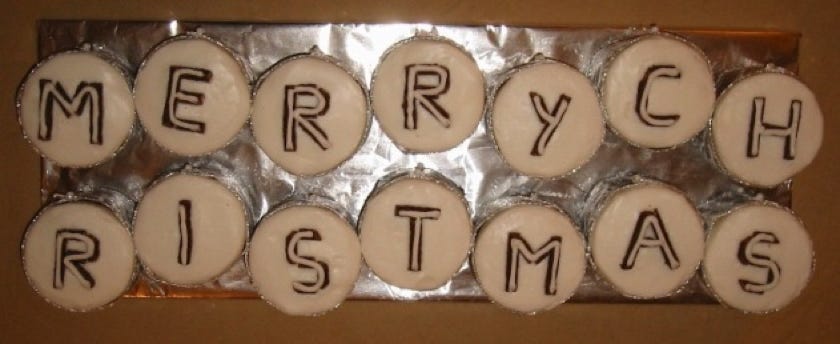 Handcrafted Cakes - Xmas Letters Christmas Cake (2003)